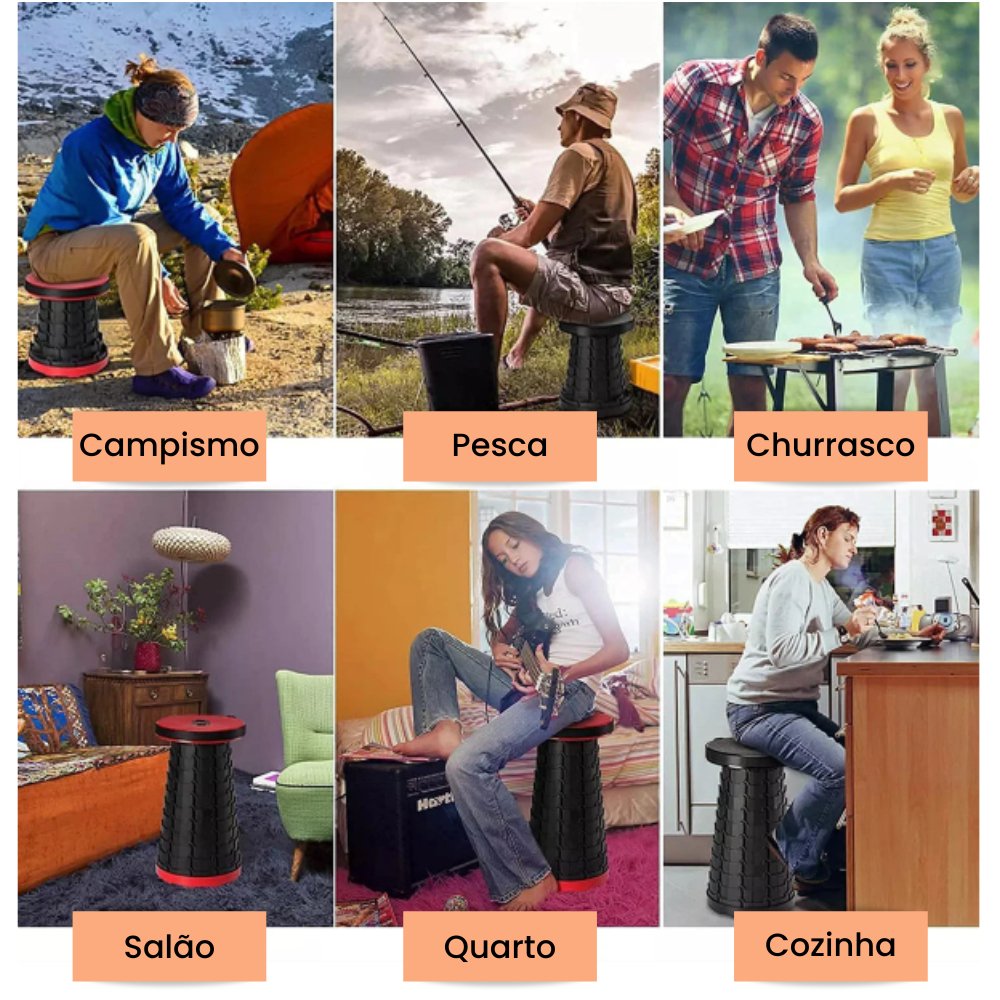 Banquinho dobrável fácil de transportar - Innovoda