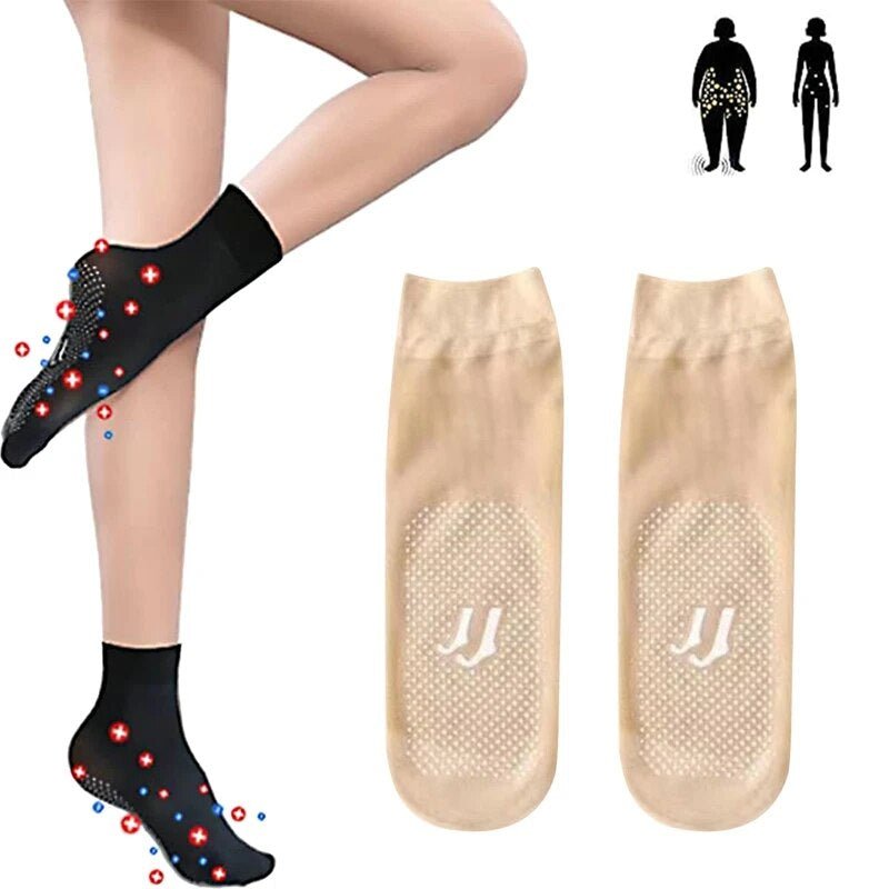 Caminhar com elegância: Meias de seda de cristal invisíveis e antiderrapantes - Innovoda