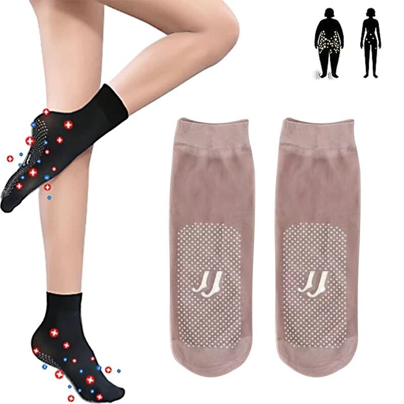 Caminhar com elegância: Meias de seda de cristal invisíveis e antiderrapantes - Innovoda