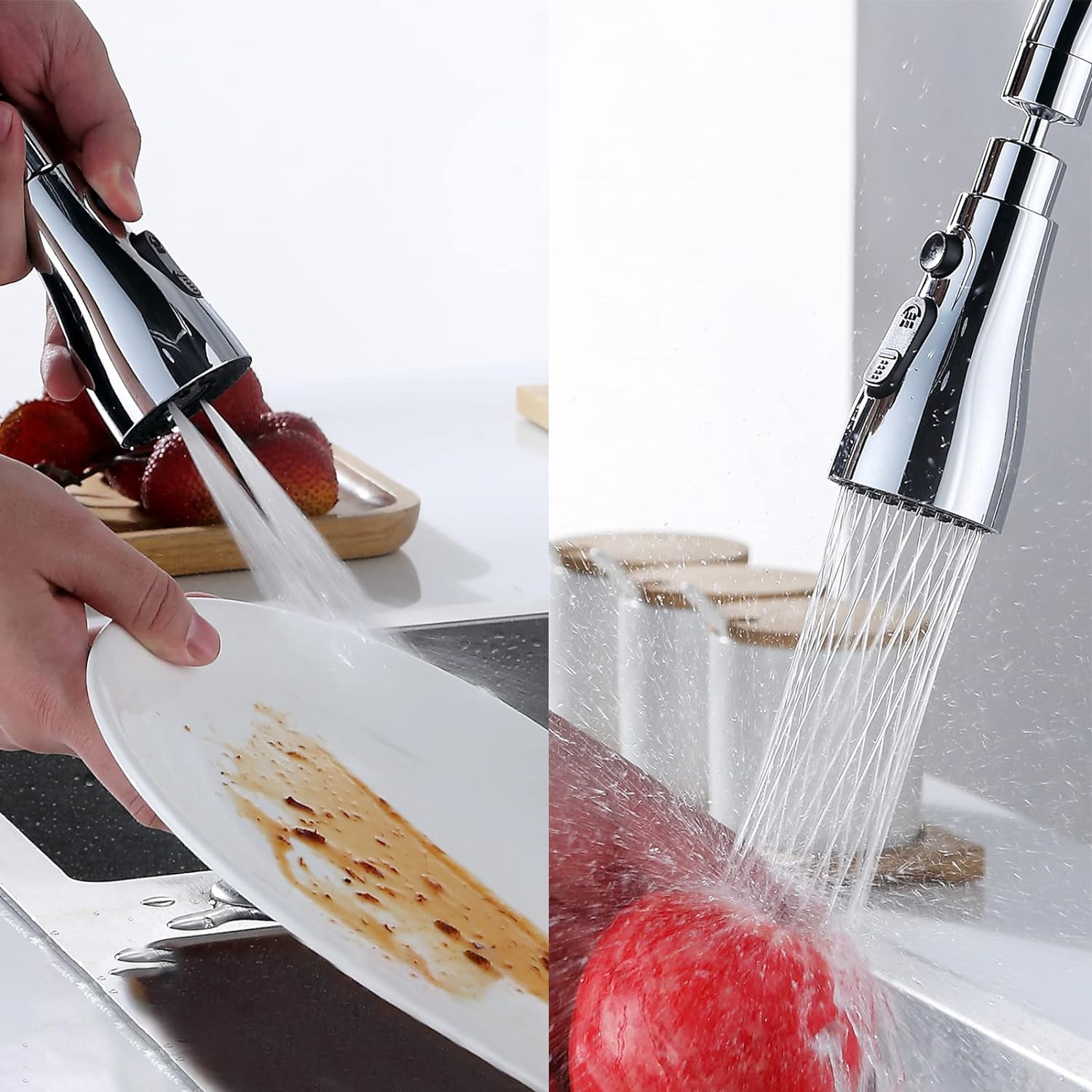 Melhore o seu lava-loiça com um pulverizador de torneira giratório de 360° com 3 funções - Innovoda