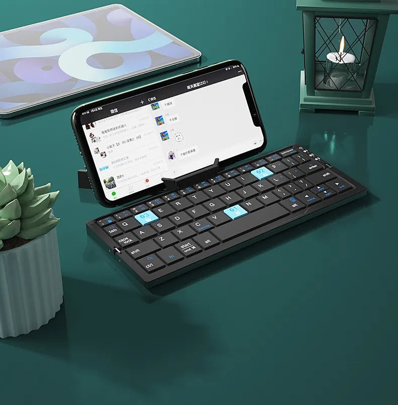 O melhor companheiro de viagem: Mini teclado Bluetooth dobrável - Innovoda
