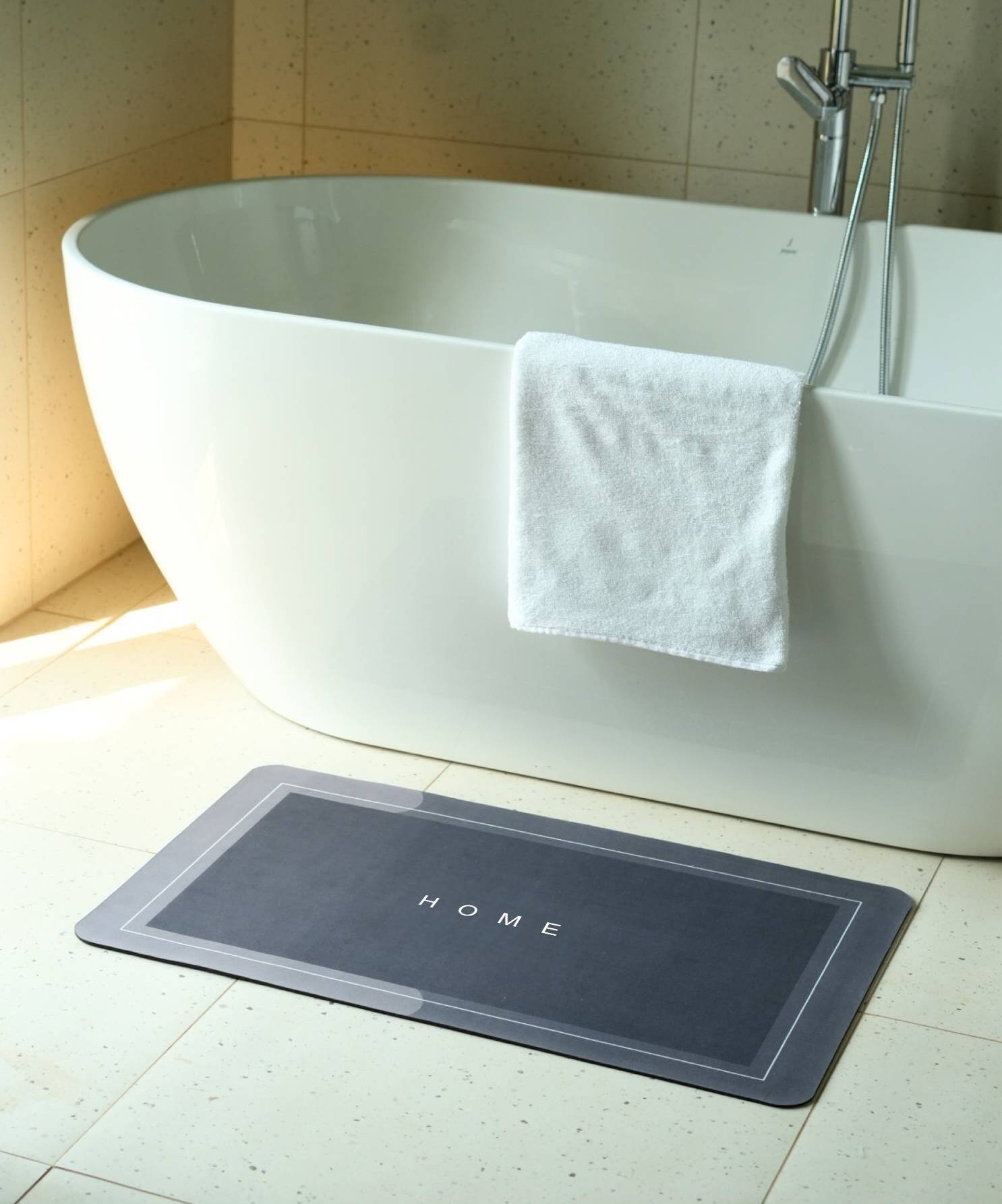 Ultra-absorbent non-slip kitchen and bathroom mat