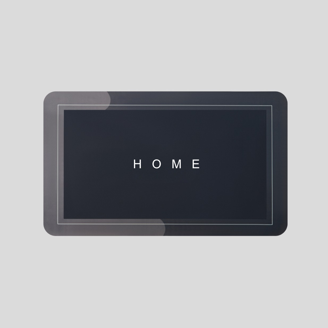 Ultra-absorbent non-slip kitchen and bathroom mat | 80*50 cm - Grey Black
