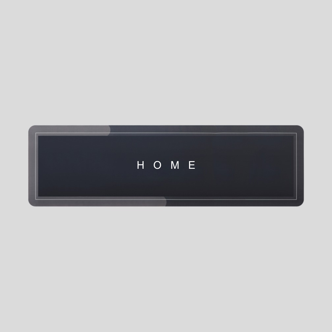 Ultra-absorbent non-slip kitchen and bathroom mat | 120*40 cm - Grey Black