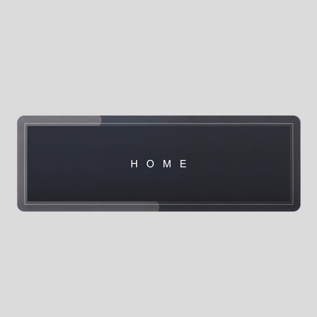 Ultra-absorbent non-slip kitchen and bathroom mat | 160*50 cm - Grey Black