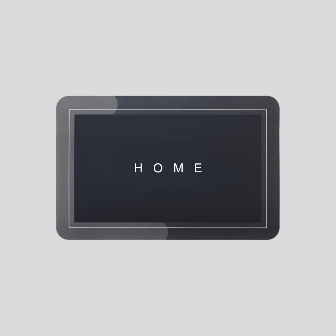 Ultra-absorbent non-slip kitchen and bathroom mat | 60*40 cm - Grey Black