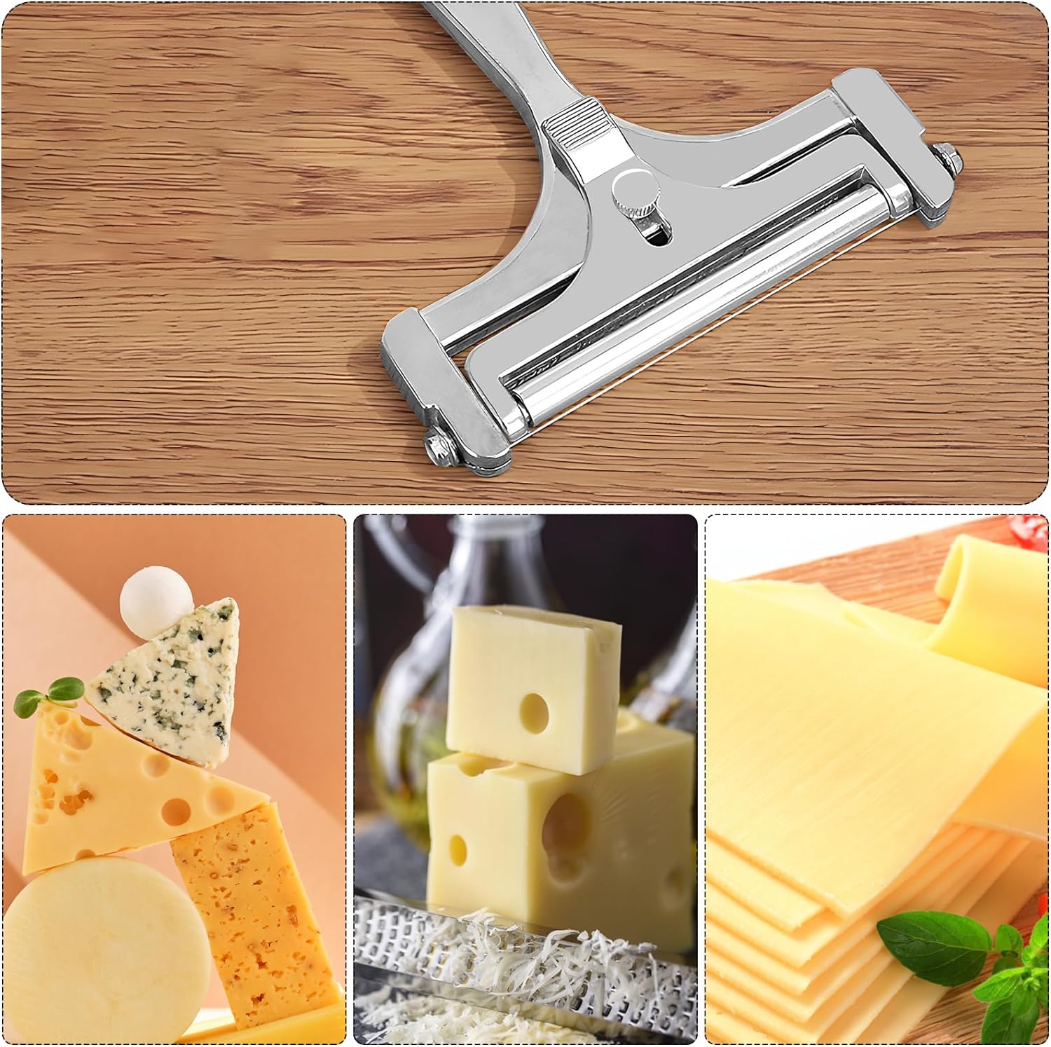 Fatia com precisão: Cortador de queijo ajustável - Innovoda