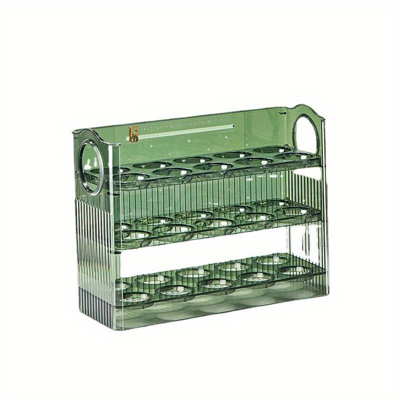 Organize os ovos sem esforço com a Caixa de Armazenamento Auto Flip de 3 Camadas - Innovoda