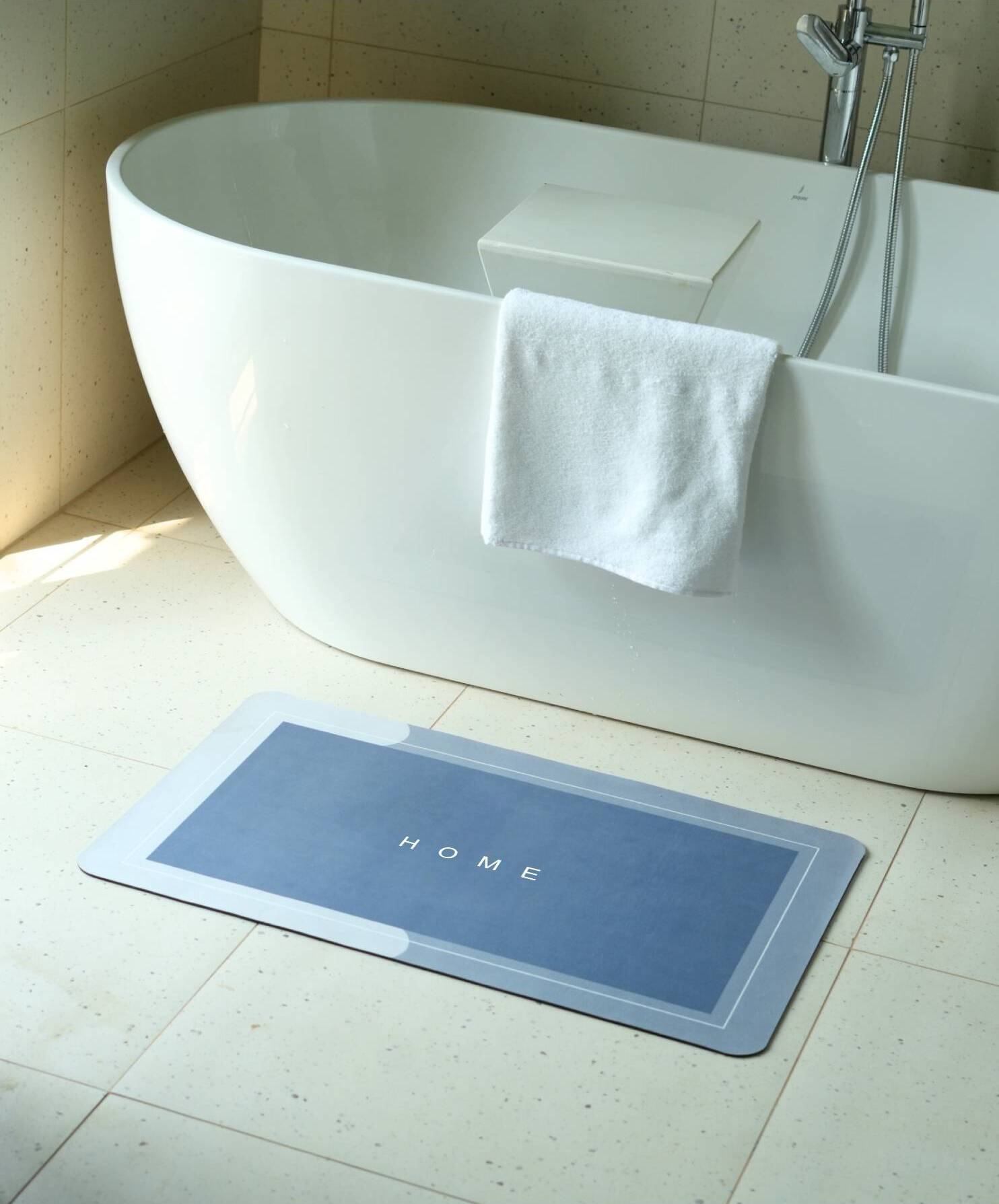 Ultra-absorbent non-slip kitchen and bathroom mat
