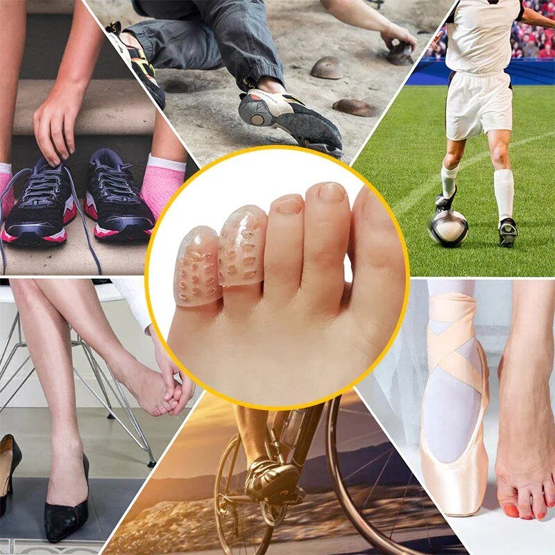 Pise confortavelmente com nossos protetores de dedo do pé de silicone transparente - Innovoda
