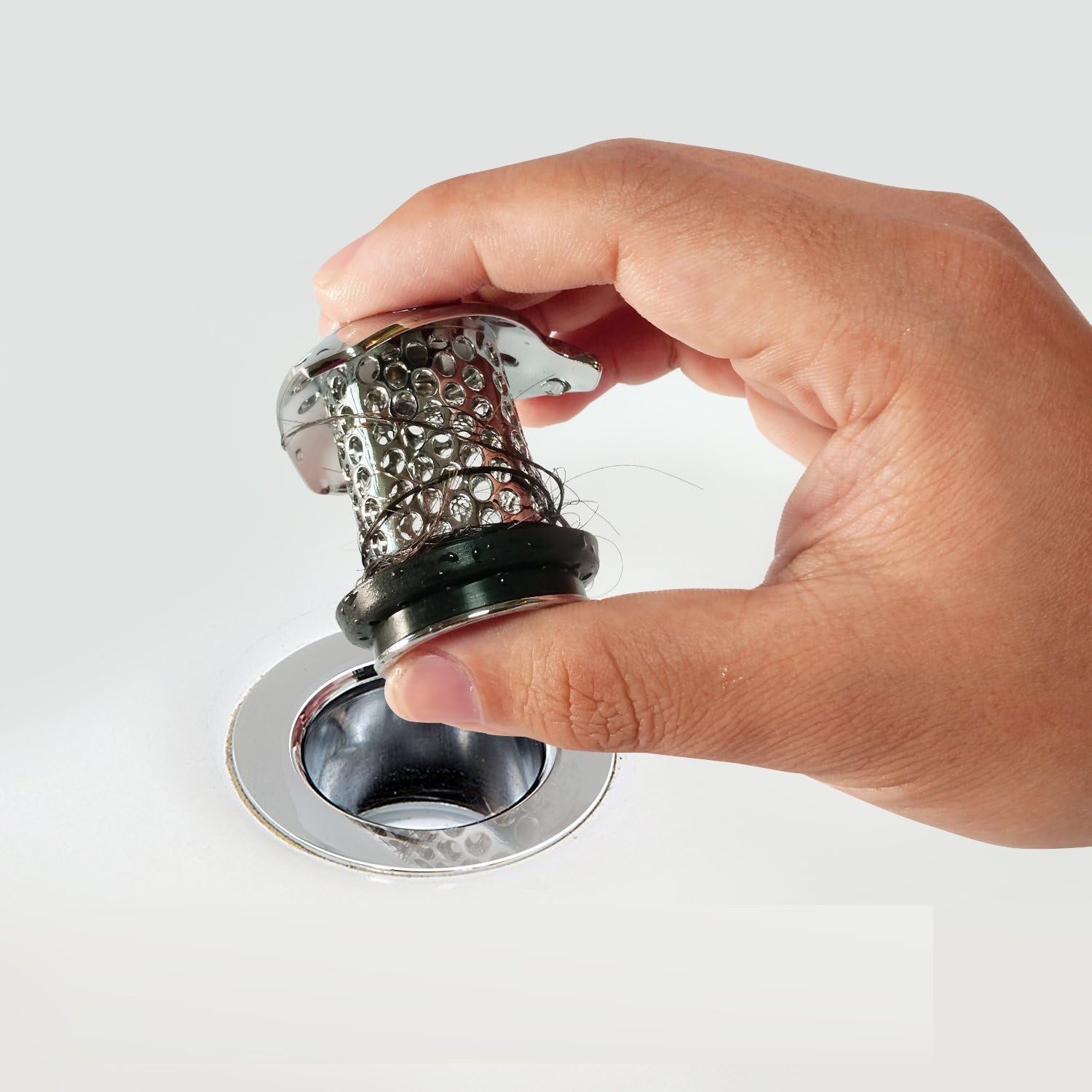 Proteção eficaz do ralo: Coletor de pêlos do chuveiro em aço inoxidável - Innovoda